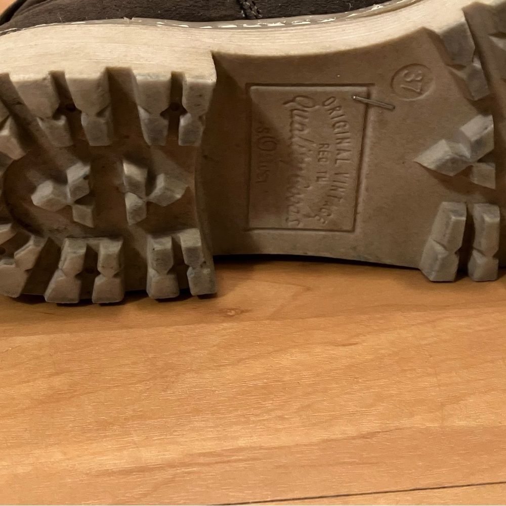 S. Oliver Khaki Color Leather Suede Boots with Shearling Lining Size 37 - Picture 4 of 8